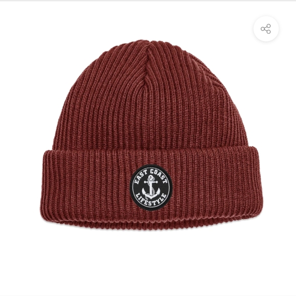 Waffle Knit Maroon Beanie | East Coast Lifestyle - Picture 1 of 4